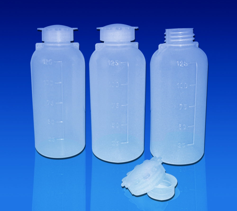Narrow neck bottle 2000ml PE graduated, with closure