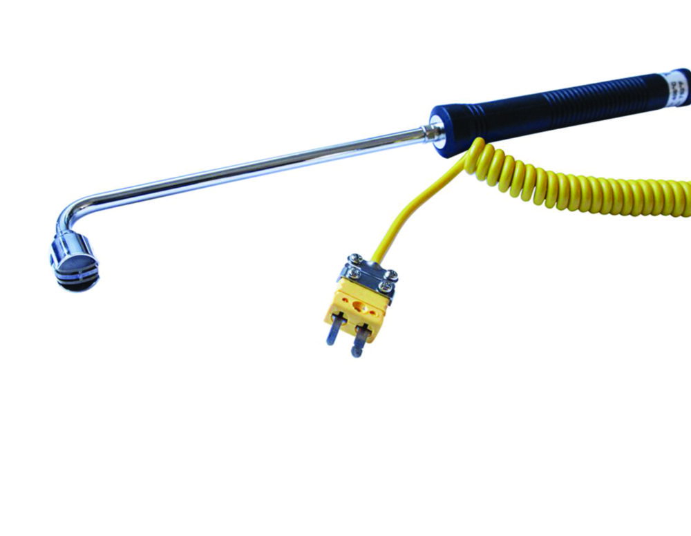 Surface probe 90° with handle type K, -50...+400°C, cl. 2, 90° angled, acc. to DIN EN 60584, for type 13100