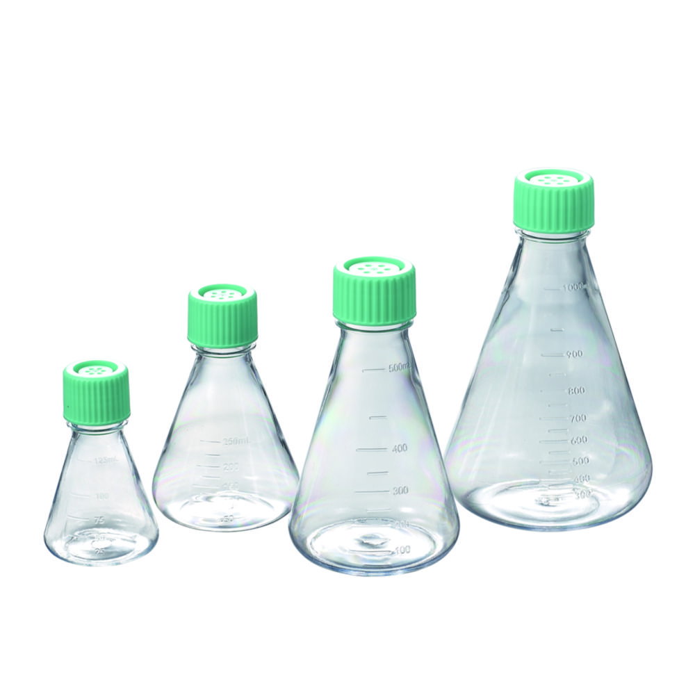 Erlenmeyer Flasks, 125 ml, sterile, PC, Non-treated,Dnase/Rnase free, Non-pyrogenic, pack of 24