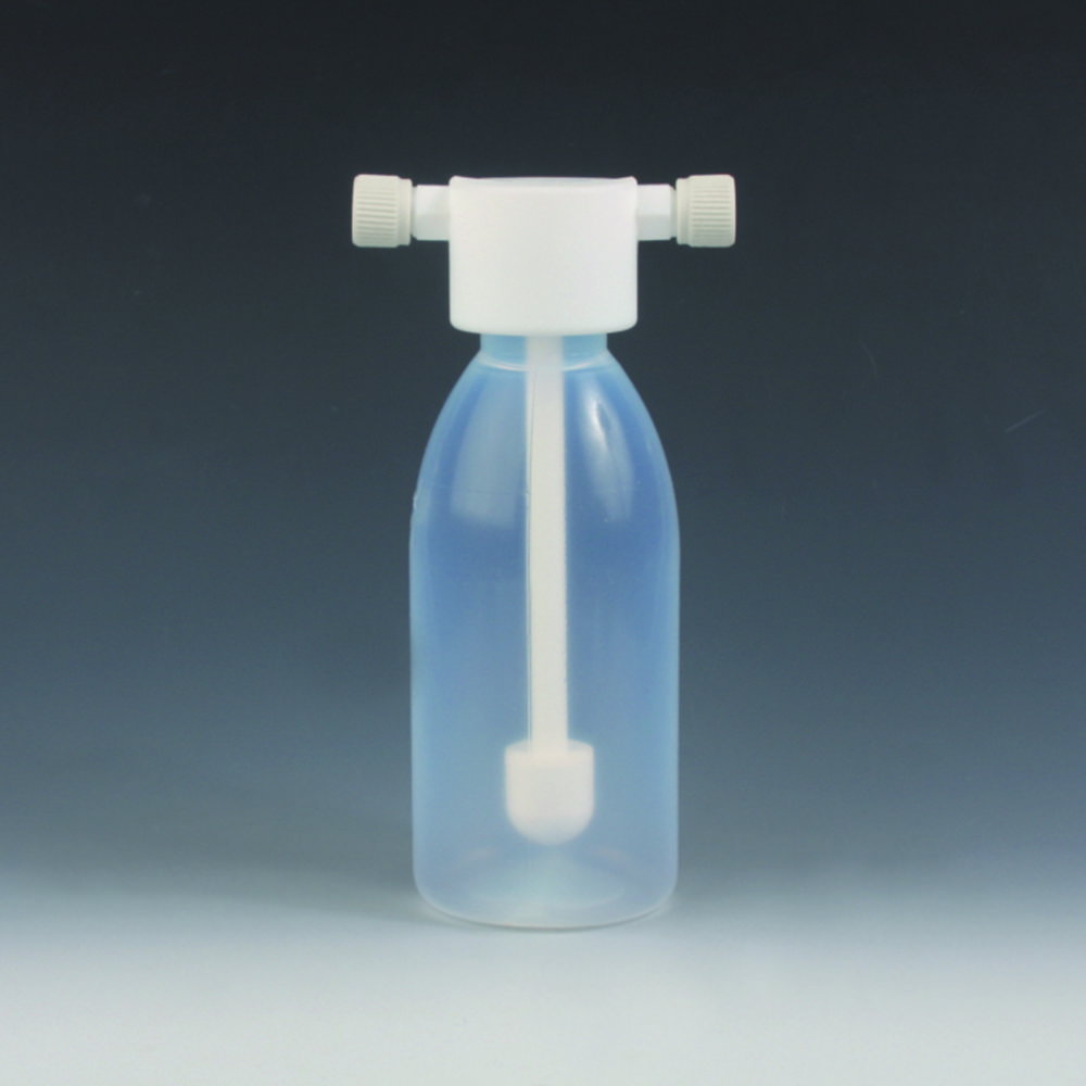 Gas washing bottle, cap. 500 ml, PFA