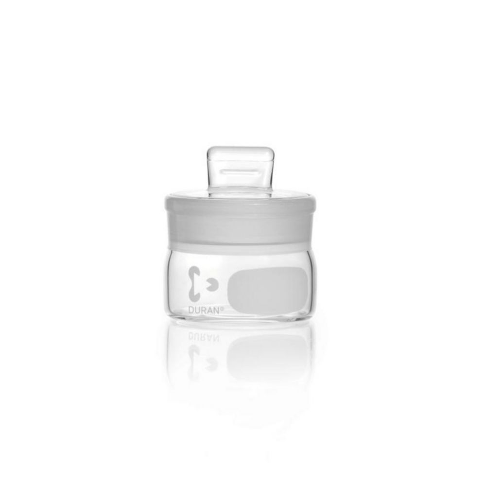 DURAN® Weighing bottle, with grip stopper, flat shape, 38 x 30 mm, 15 ml