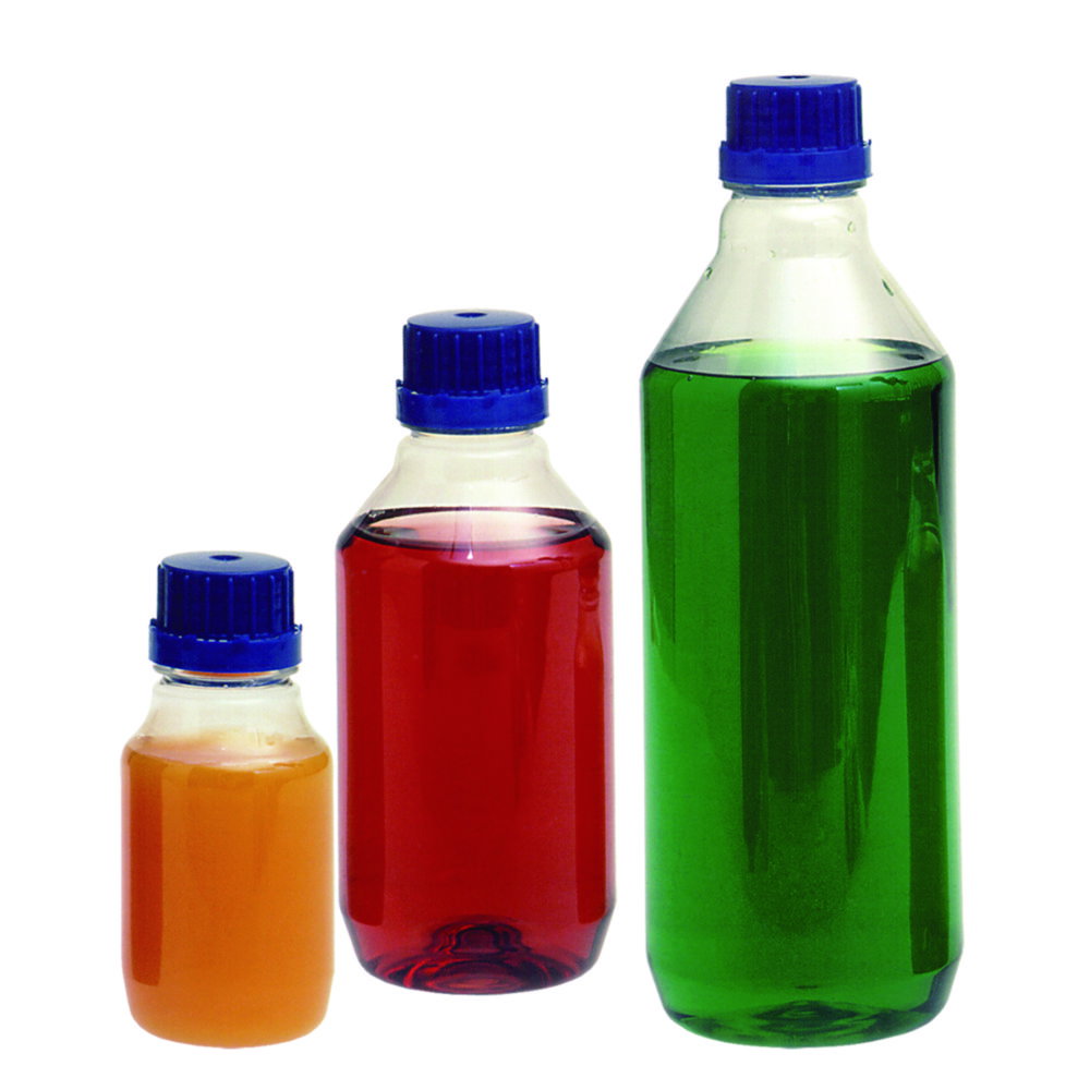 PEt narrow neck bottles 100ml pack of 10, transparent, with closure