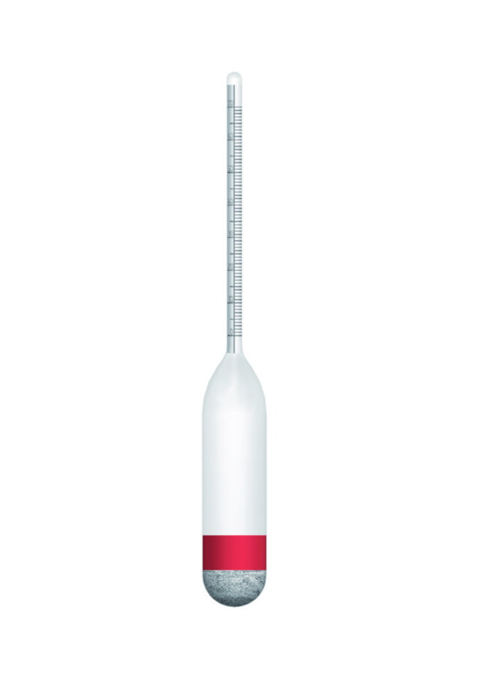 Density hydrometers,without thermometer 0.760-0.820 g/ml : 0.001,160 mm