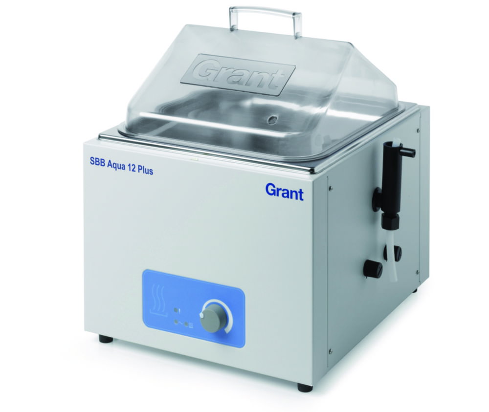 Boiling waterbath SBB AQUA 12 Plus 12 L, set to 100°C only, includes clear lid and base tray