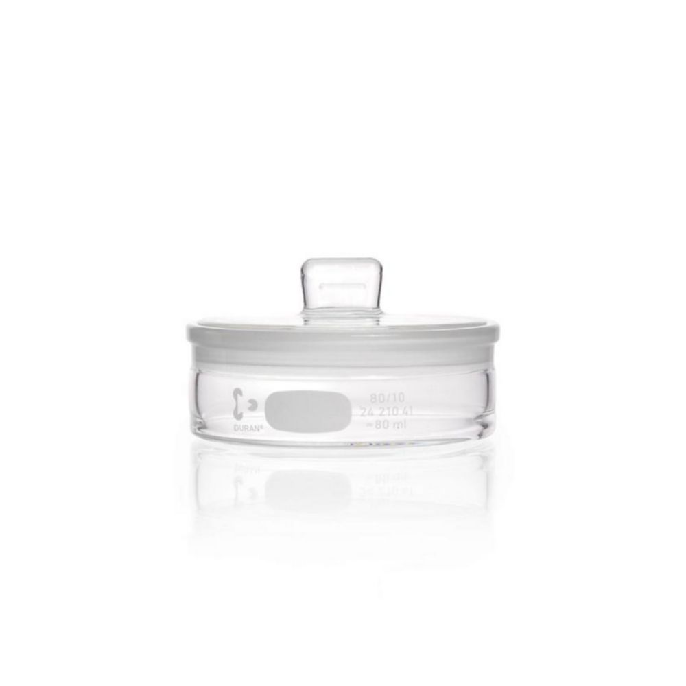 DURAN® Weighing bottle, with grip stopper, flat shape, 85 x 30 mm, 80 ml