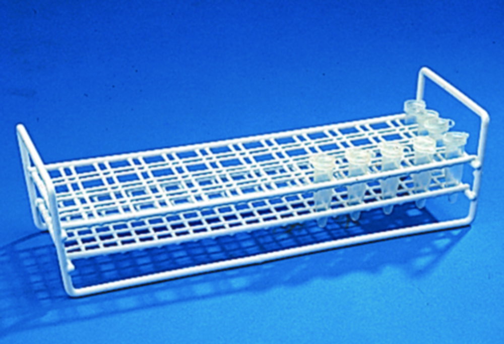 Reaction vessel stand,PE-coated wire,4x12 openings