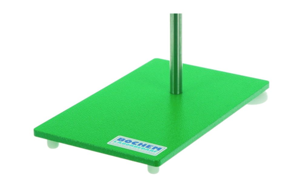 Stand base 315x200x6 mm steel, varnished, thread M10, 1 adjustable foot