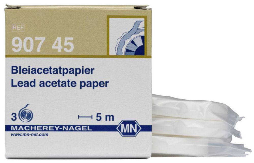 Lead acetate paper white length: 60 mm, width: 36 mm, height: 65 mm re-fill pack à 3 rolls