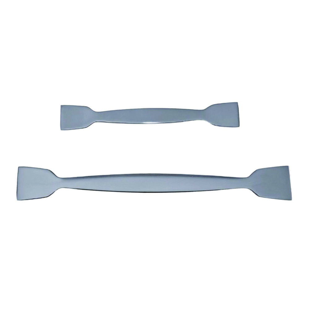 Double spatula, flat, square, AISI 304, 150 mm