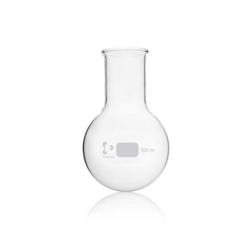 Round bottom flasks 500ml DURAN, wide neck and beaded rim