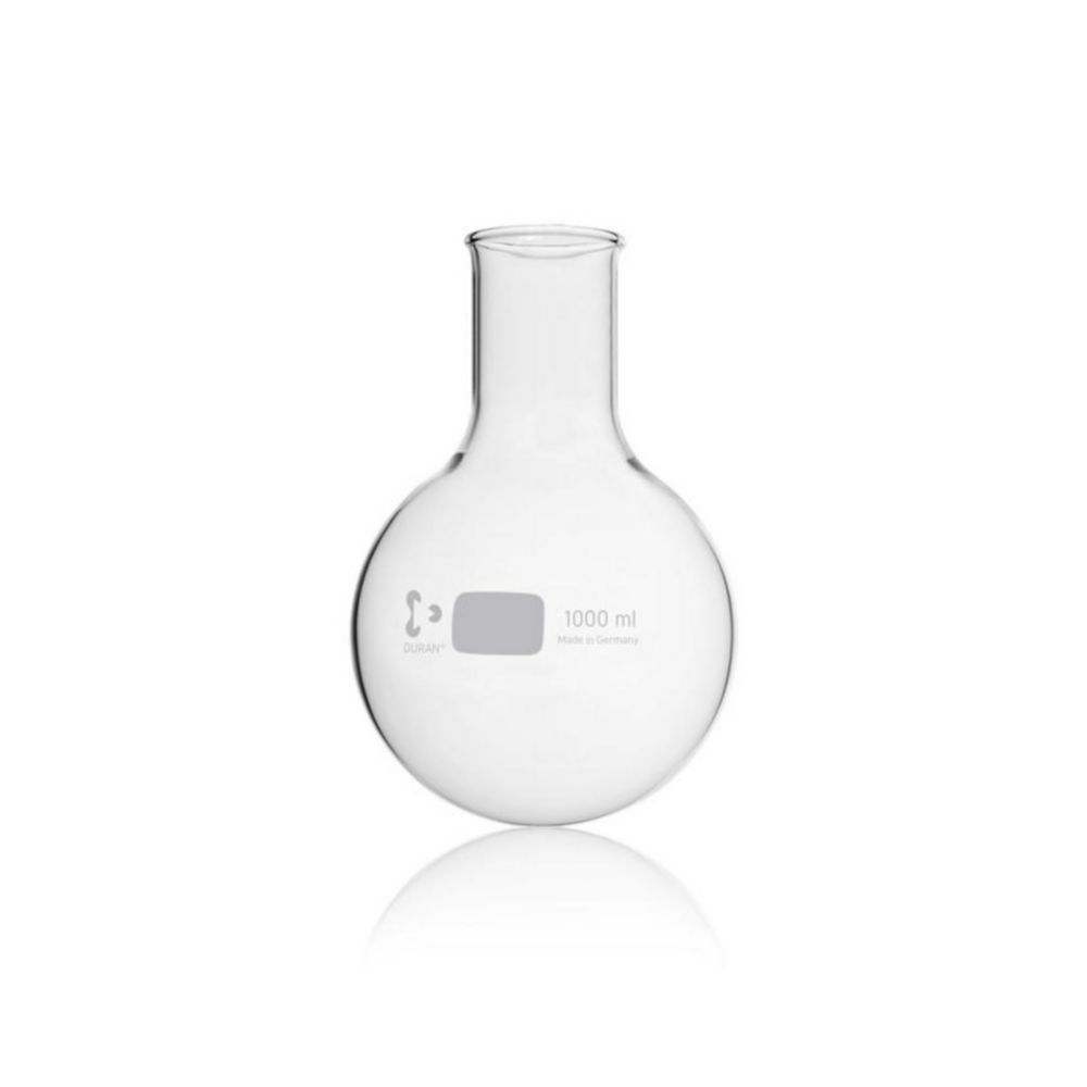 Round bottom flask, DURAN, wide neck cap. 1000 ml