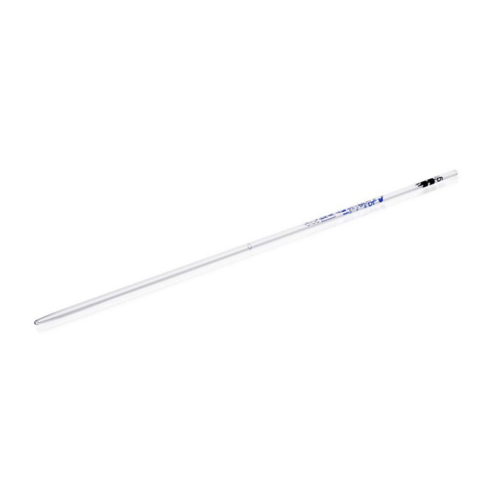 Full pipettes 0.5 ml, AR glass,charification cert. Conformity certified, blue imprinting, Accuracy class AS, pack of 12