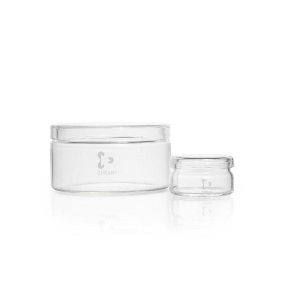 Jars 60x35mm glass, low form with fold and cover