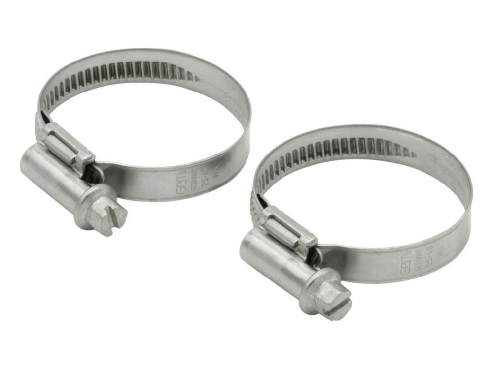 Hose clamps, size 5 for fabric hose 1" l.w., pack of 2