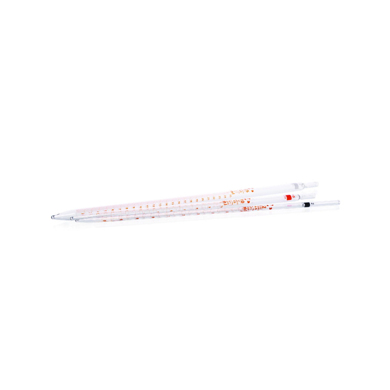 AR® glass measuring pipettes 5 ml cl. AS, brown printing with diffusion colour, type 2, batch certificate, pack of 12