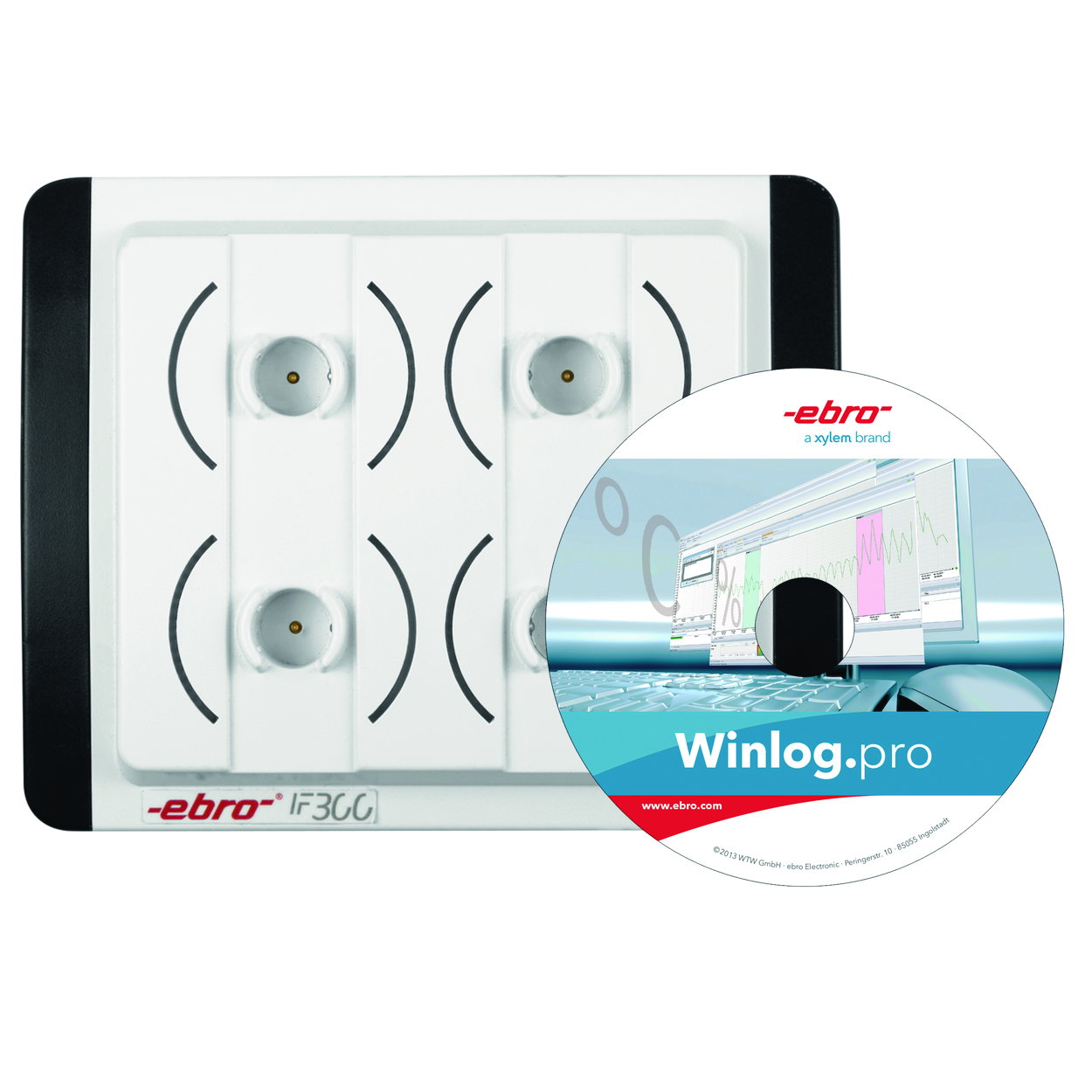 EBI IF 300 output unit for EBI 11 data logger together with Winlog.pro software