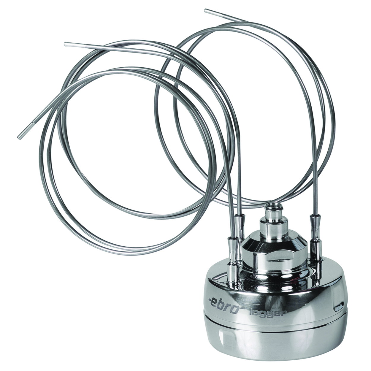 Pressure and temperature data logger EBI 12-TP422 4-channel, axial, bendable metal probes, 500 mm, Luer lock pressure connector