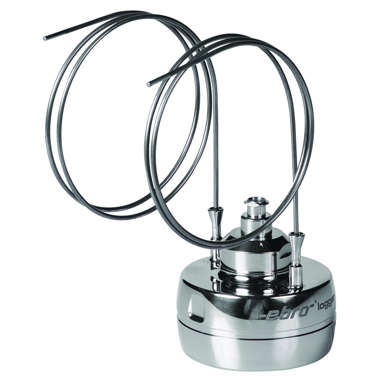 Pressure and temperature data logger EBI 12-TP322 3-channel, axial, bendable metal probes, Luer lock pressure connector
