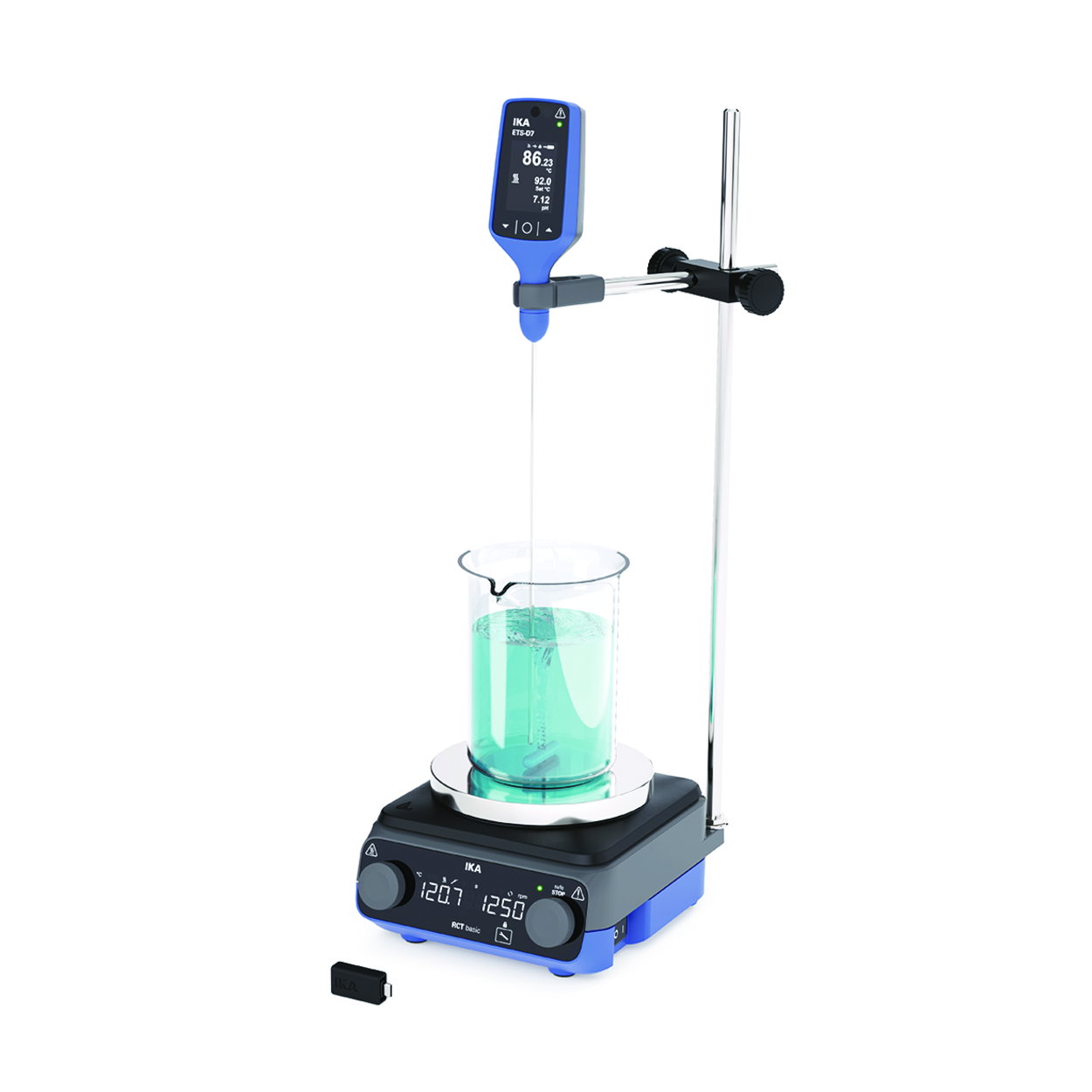 Magnetic Stirrer RCT basic ETS-D7 Solution with heating CH plug