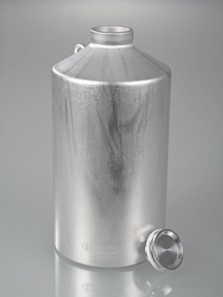 Aluminum bottle 1250ml w. UN approval