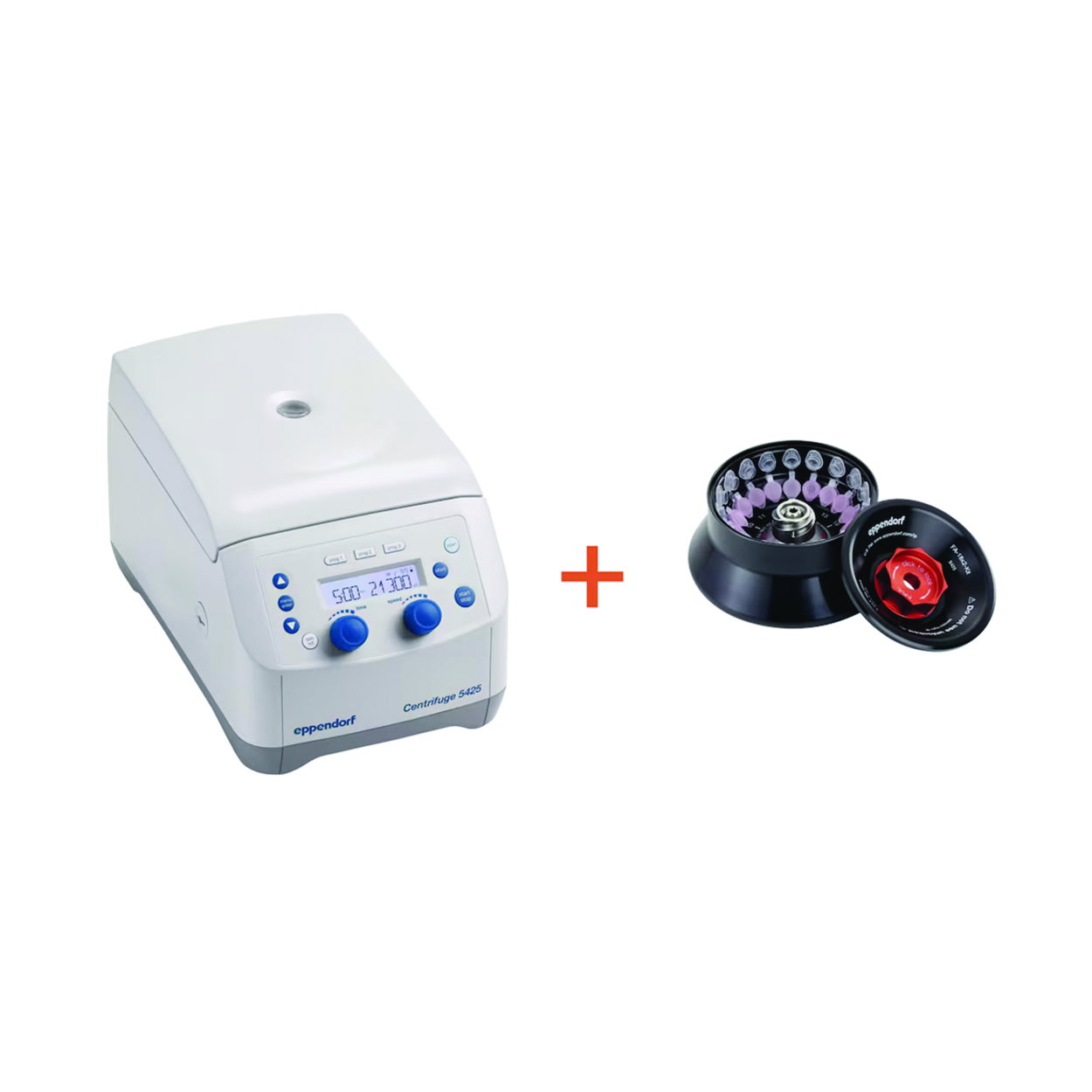Centrifuge 5425, non-cooled with rotary knobs, with rotor FA-18x2-Kit, 230V/50-60Hz, EU plug