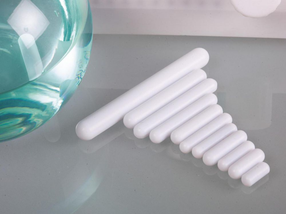 Magnetic stirring bar set 2 pcs.each 20x7 mm,25x6 mm,40x7 mm,50x7 mm, 1 pcs.each 15x6 mm,30x7 mm, in a crystal clear box