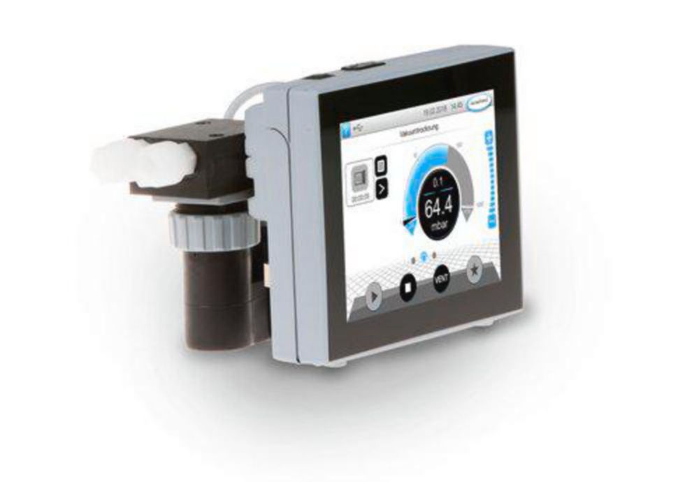 VACUU·SELECT complete controllerbuilt-in version, with solenoid valve, PVDF/fluoroplastics, 100-230V / 50-60Hz, plug CEE/CH/UK/US/AUS/CN