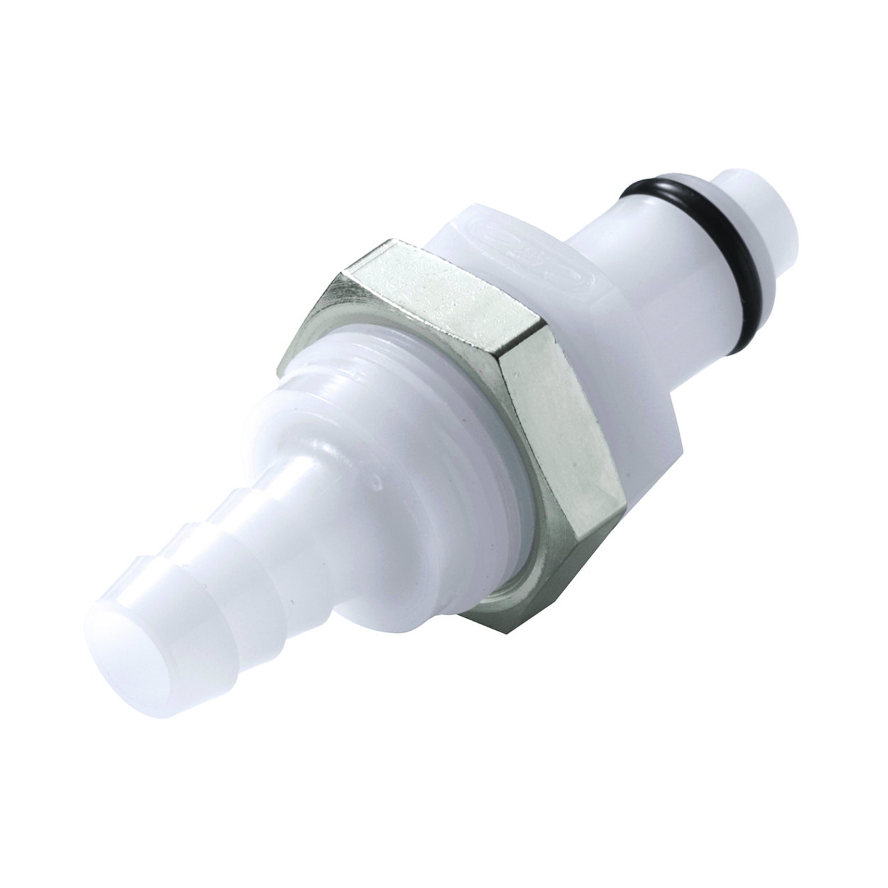 CPC Coupling, POM, Male. without valve, plate mount, Ø9.5 mm