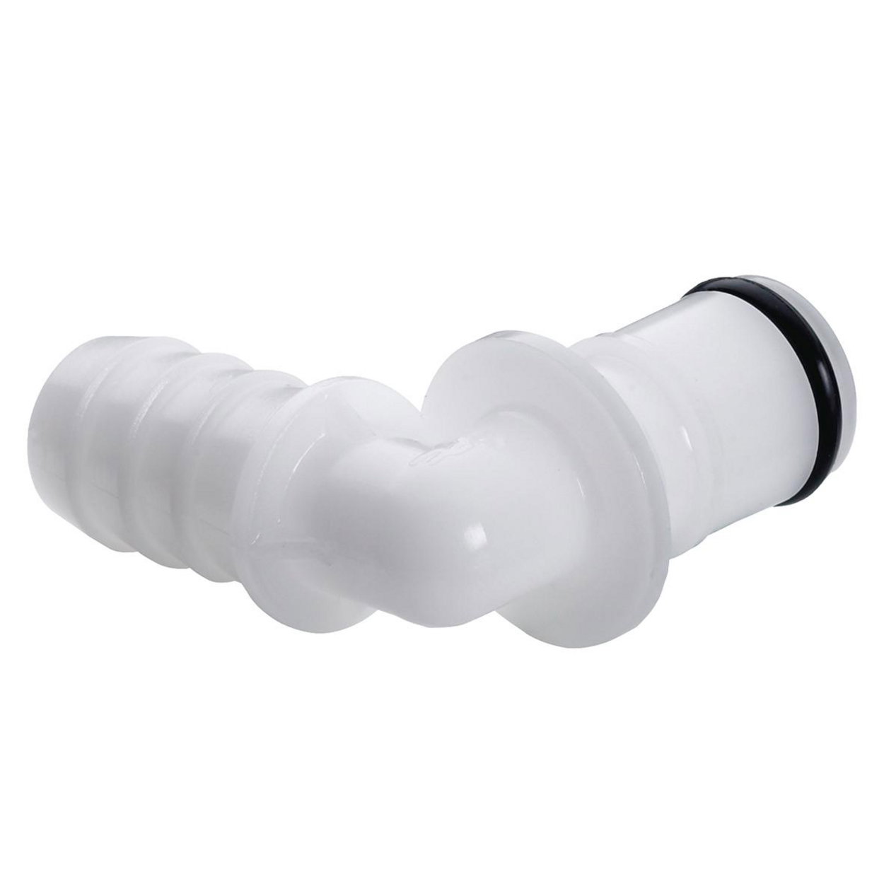 angled-nipple,100 % plastic NW 6,4, Hose/thread 9,5 Length 23 mm