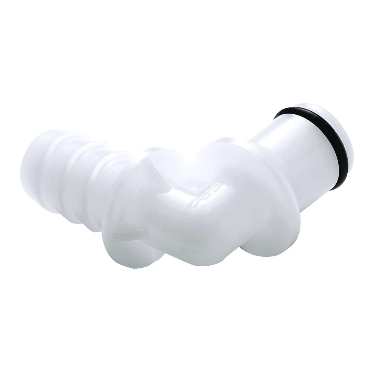 CPC rapid coupling with hose fitting for tubing I-Ø 9.5 mm, NW 6.4 mm, Delrin without valve, male part