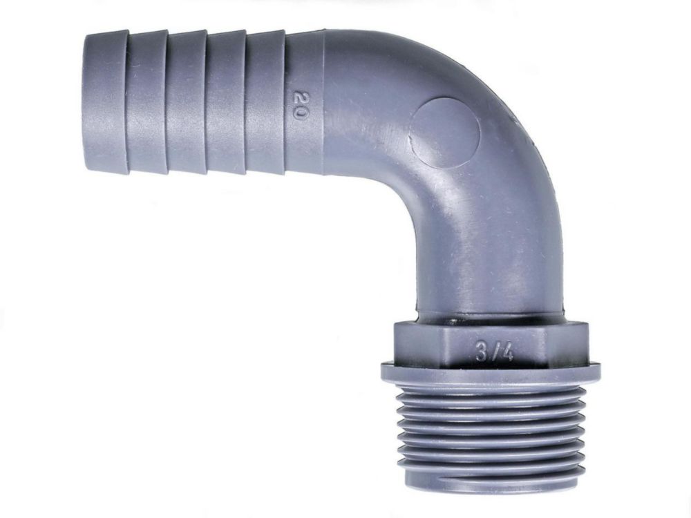 Tube bend, external thread 3/4'', nozzle-Ø 22mm