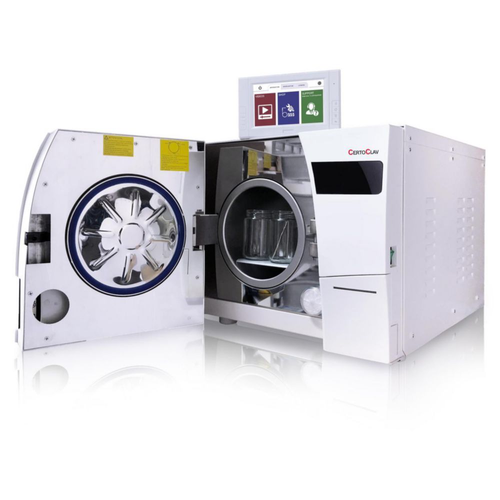 CertoClav 12 Vac Pro (12 Liter) 610x500x430mm Stand-alone autoclave, 9 Programme