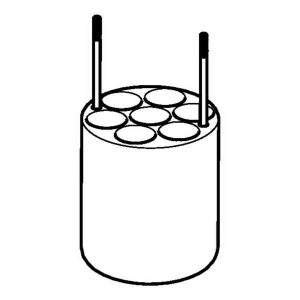 Adapter, for 7 Oak Ridge vessels 16 mL for 250 mL rectangular buckets in rotor FA-6x250 Set of 2 pieces