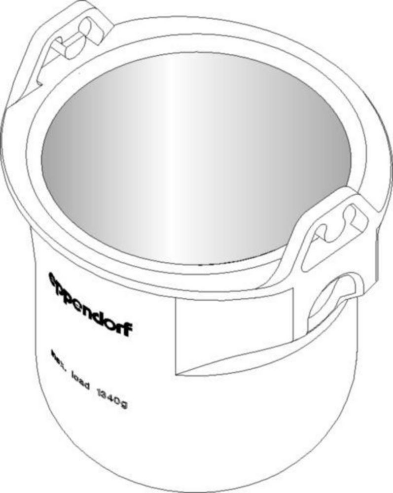 Round cup, for rotor S-4x1000, Set of 4 pieces