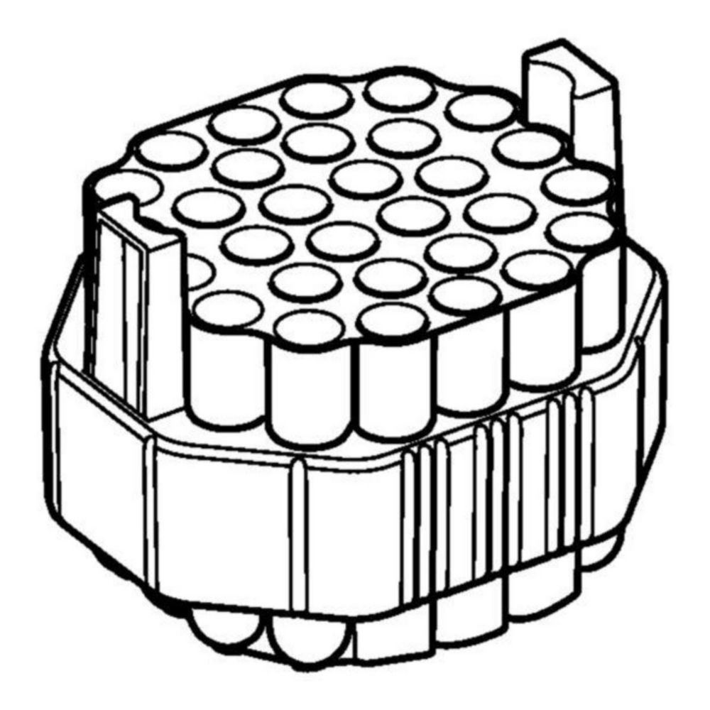 Adapter, for 30 round bottom vessels 4 mL-8 mL, for rotor S-4xUniversal, set of 2 pieces