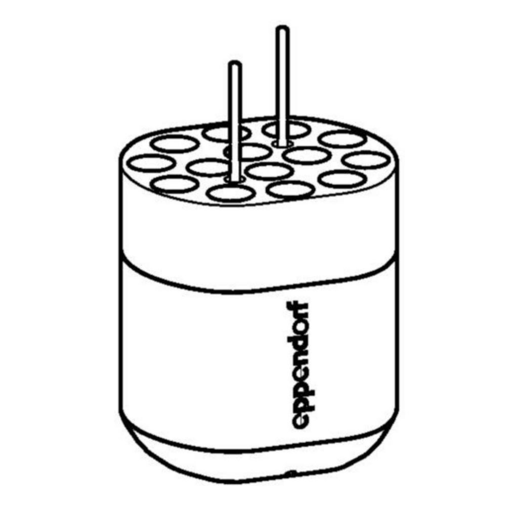 Adapter for 14 round bottoms vials Ø 13mm, height 75-100mm, for Rotor S-4-72, pack of 2