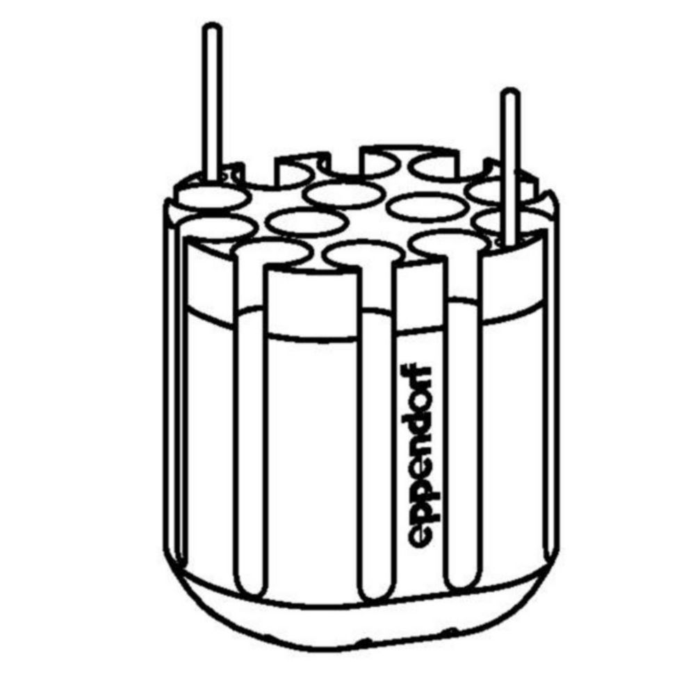 Adapter for 13 round bottom vials Ø 16mm, height 75-100mm, for rotor S-4-72, pack of 2
