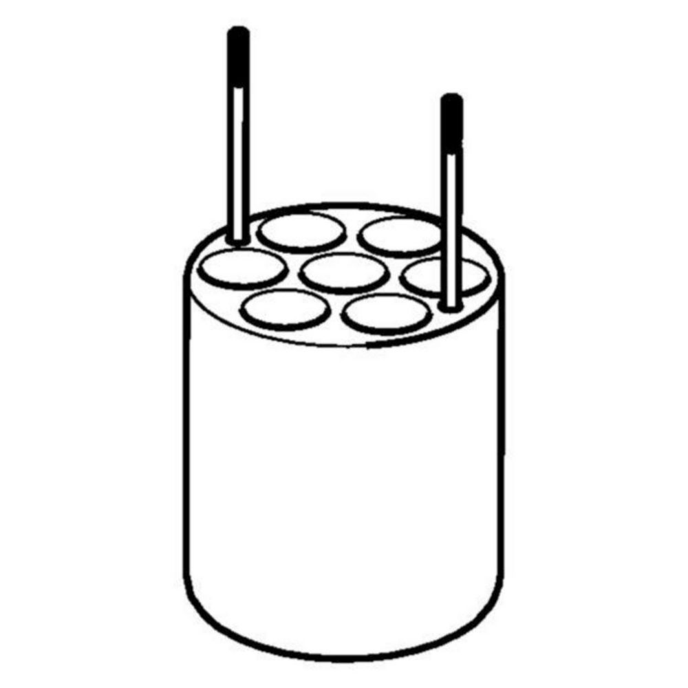 Adapter, for 7 Oak Ridge vessels 10 mL for 250 mL rectangular buckets in rotor FA-6x250 Set of 2 pieces