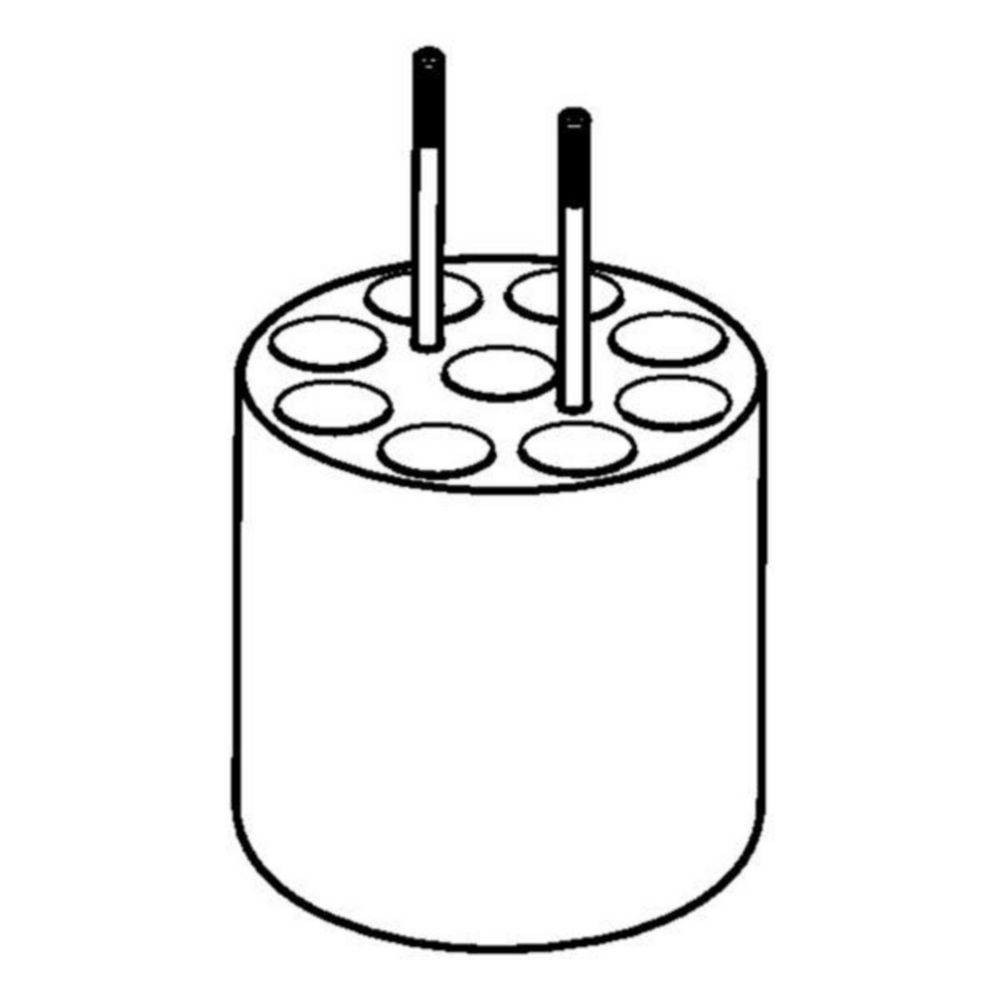 Adapter, for 9 round FACS vessels 5 mL for 250 mL rectangular buckets in rotor FA-6x250 Set of 2 pieces