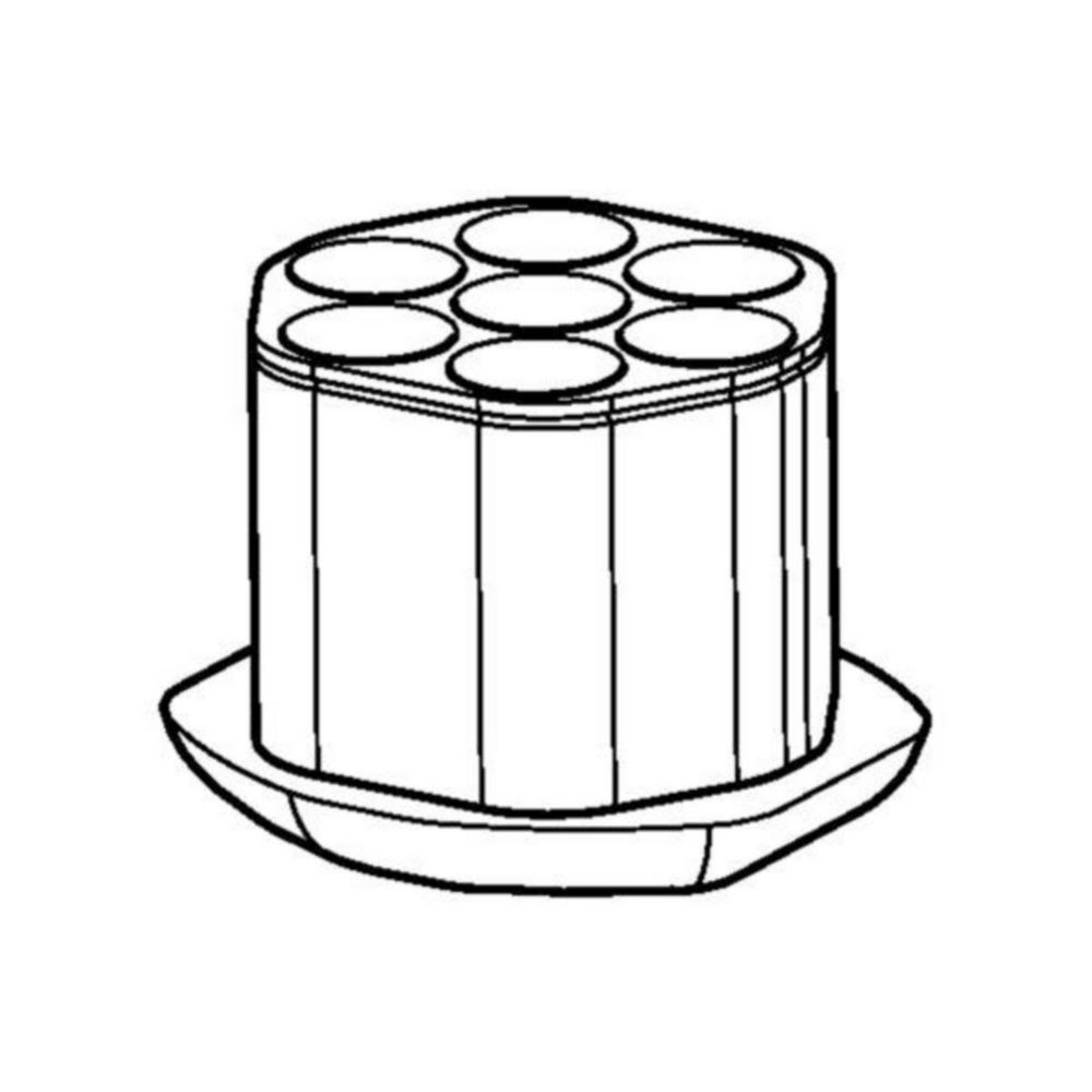 Adapter, for 7 reaction vessels 50 mL conical skirted, for rotor S-4xUniversal, set of 2 pieces