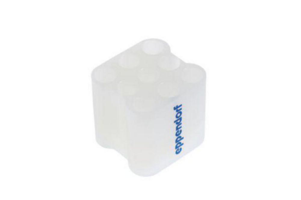 Adapter for 9 x round bottom tubes diameter 12 mm x 75-100 mm, for rotor A-4-38, rect- angular buckets, set of 2