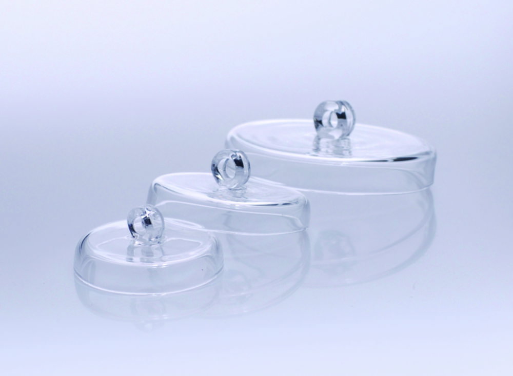 Quartz glass crucible lid 34 mm dia. for crucibles with 30 mm dia.