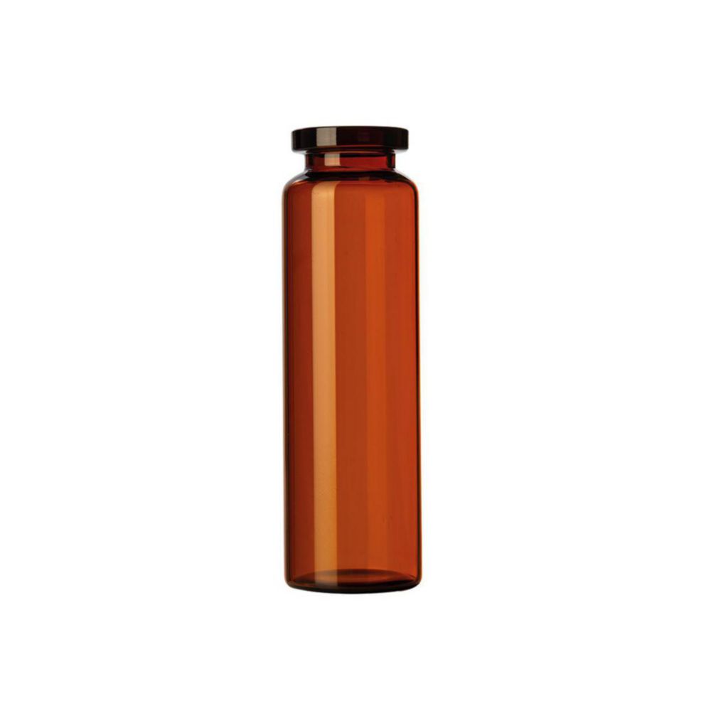 LLG-Headspace vials ND20 DIN, amber 20 ml, 75.5x23mm, round bottom, pack of 100