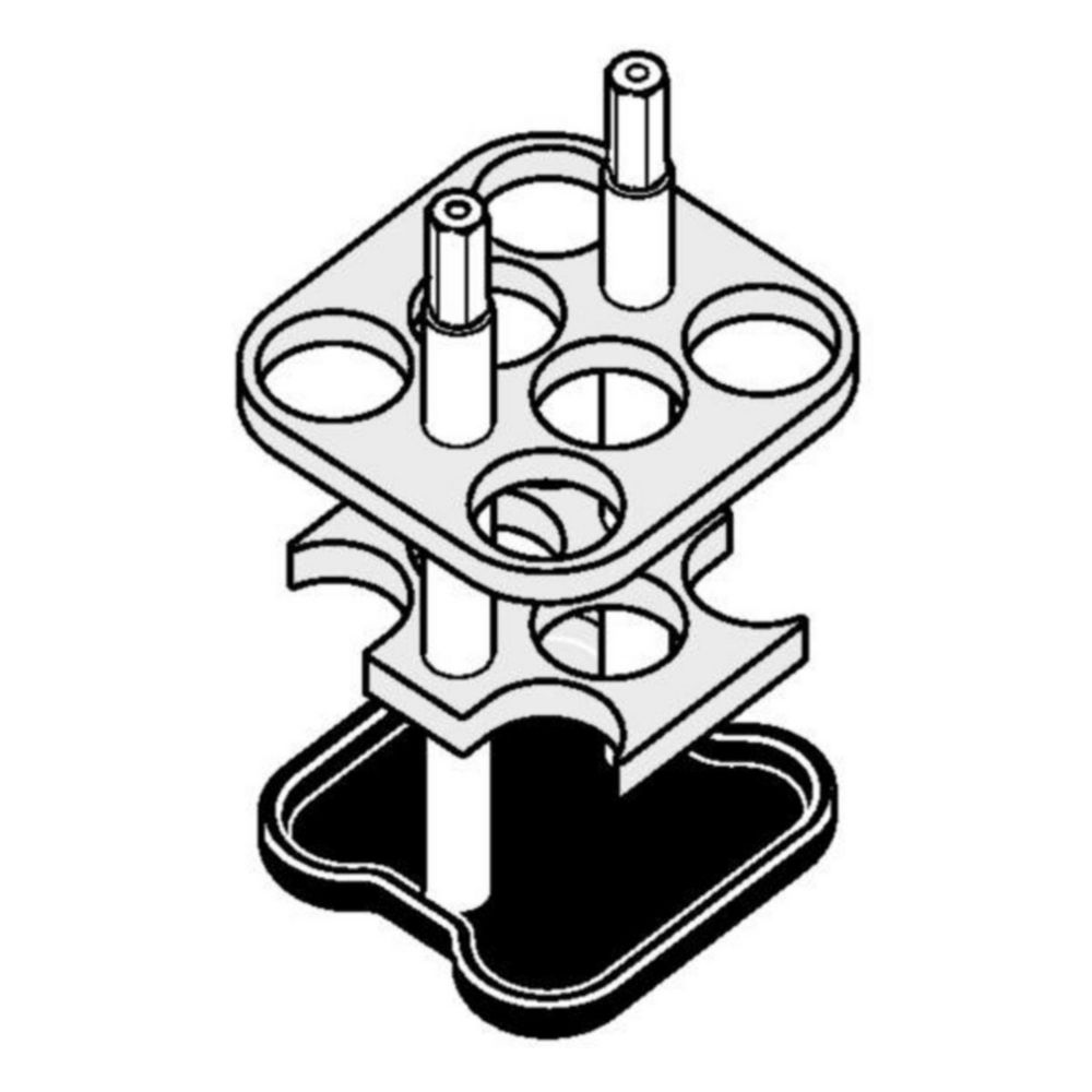 Adapter for 90 ml square buckets 6 x 15 ml tubes, pack of 2