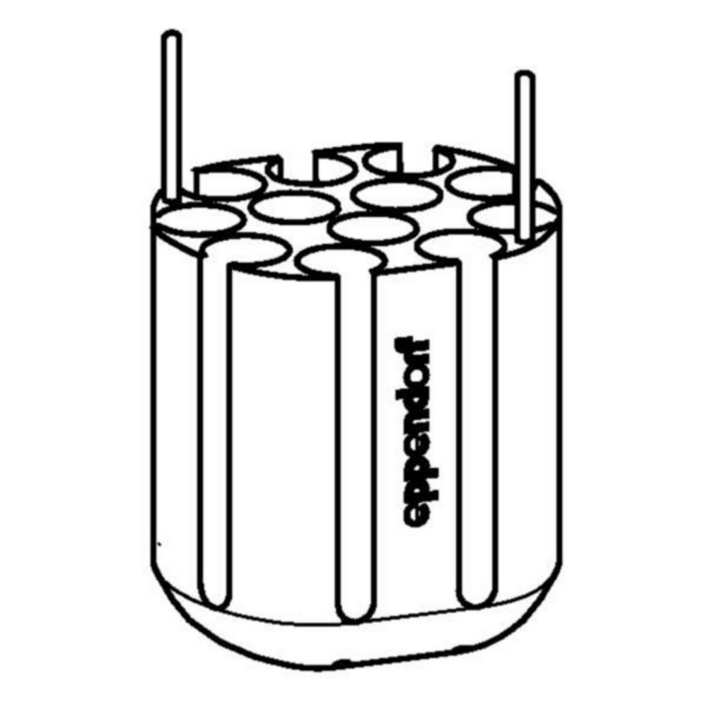 Adapter for 12 round bottom vials Ø 17,5mm, height 100mm, for rotor S-4-72, pack of 2