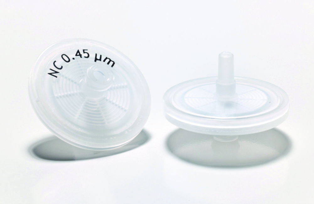 LLG-Syringe filter from NC, 0,45 µm Ø 25 mm, Male-Luer-Slip, sterile, pack of 50