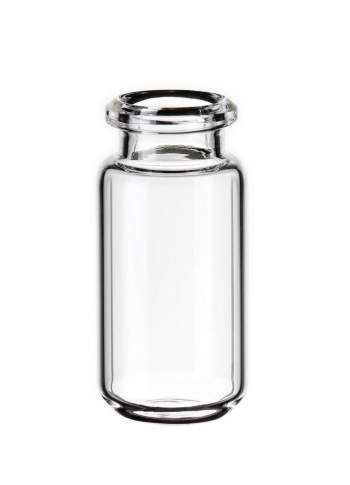 LLG-10ml Headspace-Vials, 46x22.5mm, clear glass 1. hydrol. class, bevelled crimp neck, round bottom, pack of 100