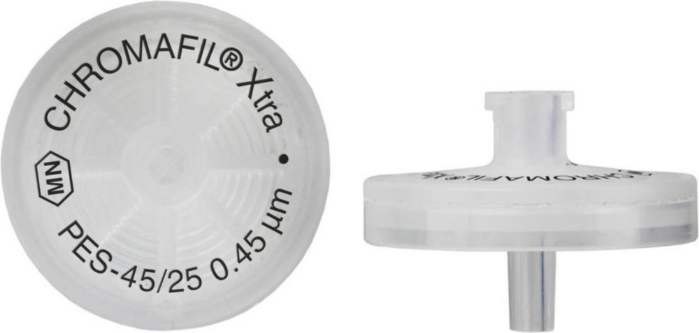 CHROMAFIL Xtra disposable filter PES-45/25 polyether sulphone, 0.45 µm, 25 mm, colourless PP-case, labelled, pack of 400