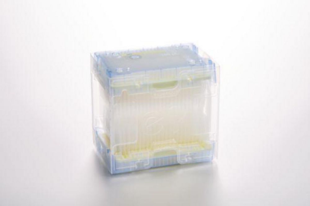 epT.I.P.S.® 384 Reloads, PCR clean 5-100 µL, 53 mm, light yellow, colourless tips 3,840 tips (10 trays × 384 tips)