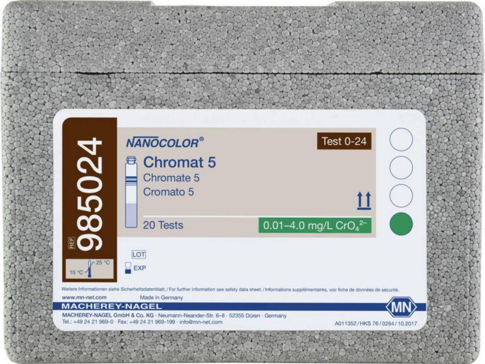 Cuvette test chromate 5 pack of 20